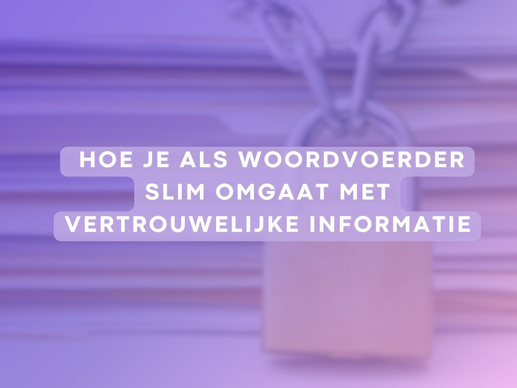 Hangslot met ketting, artikel over off the record en vertrouwelijke informatie