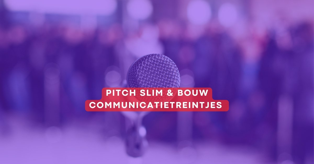 Microfoon voor een publiek, artikel over slim pitchen en communicatietreintjes