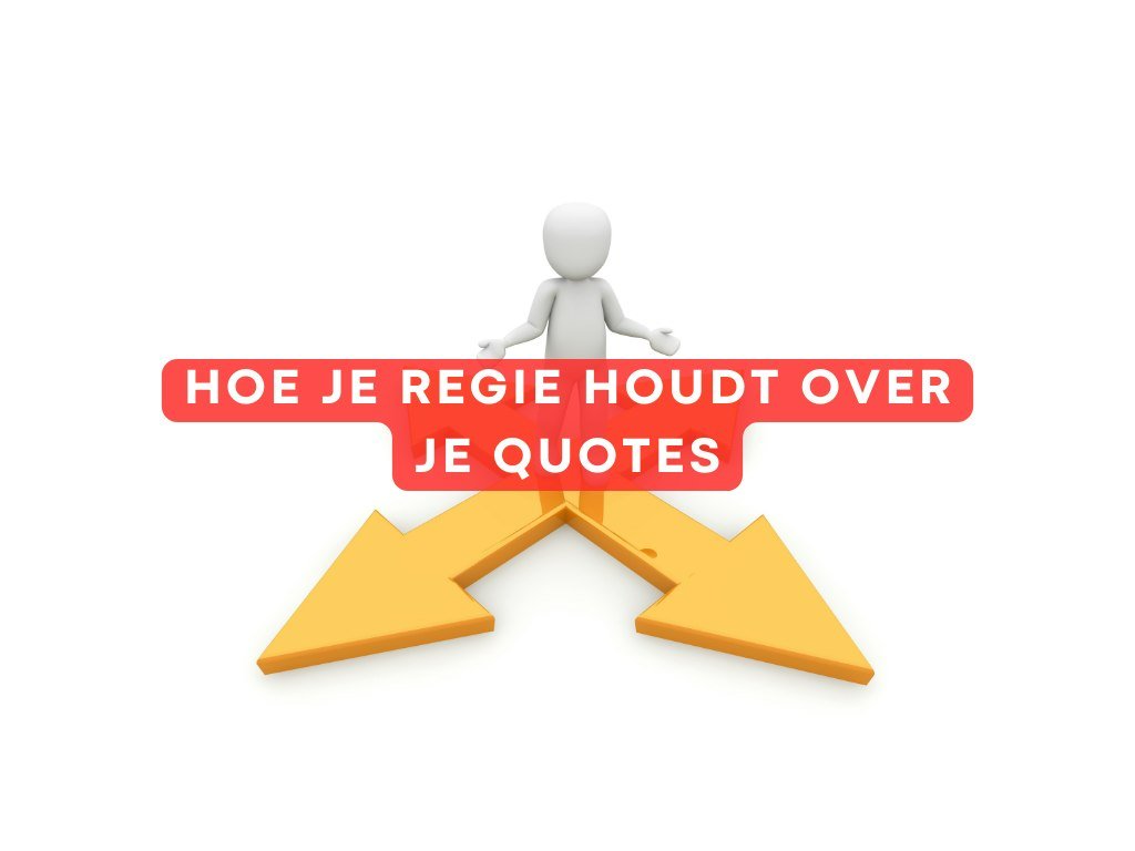 Figuur op een kruispunt van pijlen, artikel over regie houden over je quotes
