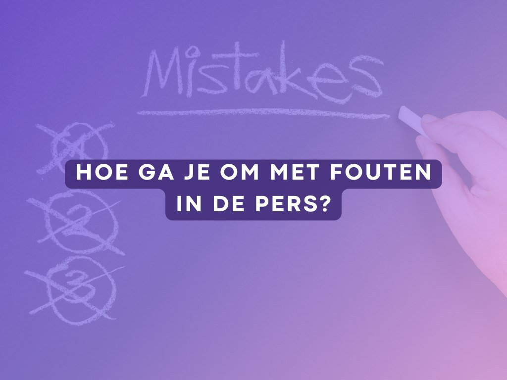 Krijtbord met doorgestreepte fouten, artikel over rectificatie, wederhoor en recht van antwoord
