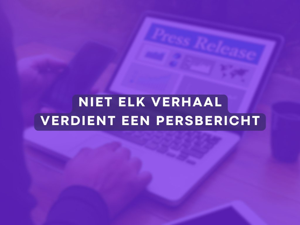Laptop met een press release op het scherm, artikel over wanneer je geen persbericht stuurt