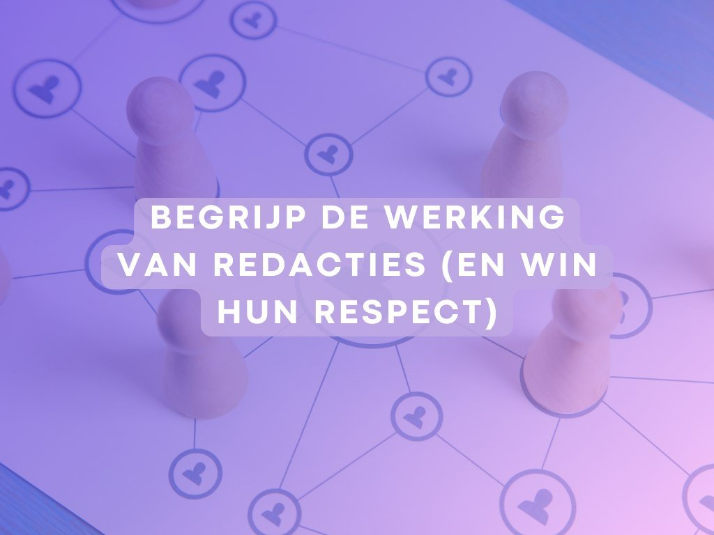 Houten pionnen op een netwerkschema, artikel over de werking van redacties